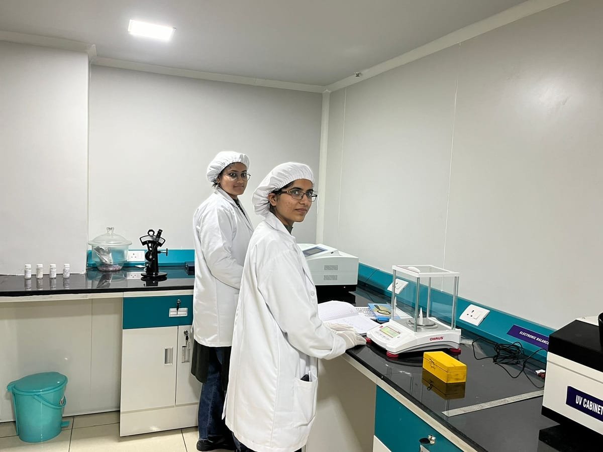 Quality control laboratory at the Stenkem Biolife quality control laboratory, Karnal.
