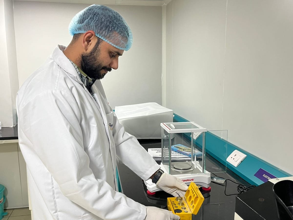 Quality control laboratory at the Stenkem Biolife quality control laboratory, Karnal.