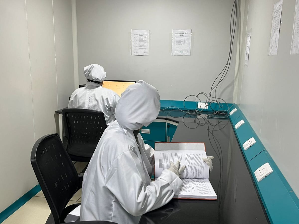 Quality control laboratory at the Stenkem Biolife quality control laboratory, Karnal.