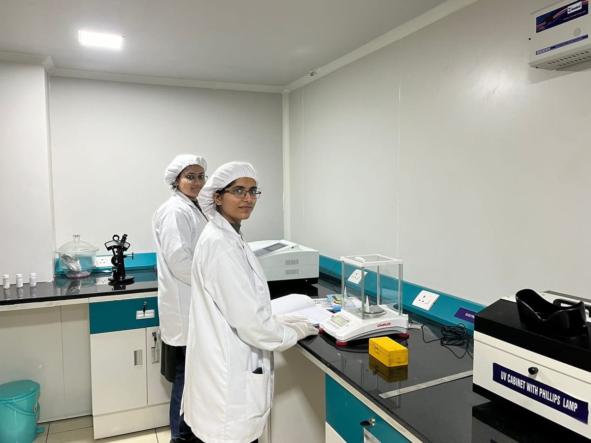 Quality control laboratory at the Stenkem Biolife quality control laboratory, Karnal.