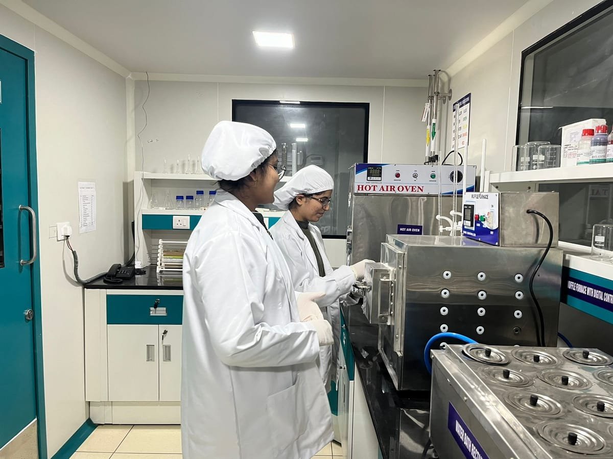 Quality control laboratory at the Stenkem Biolife quality control laboratory, Karnal.